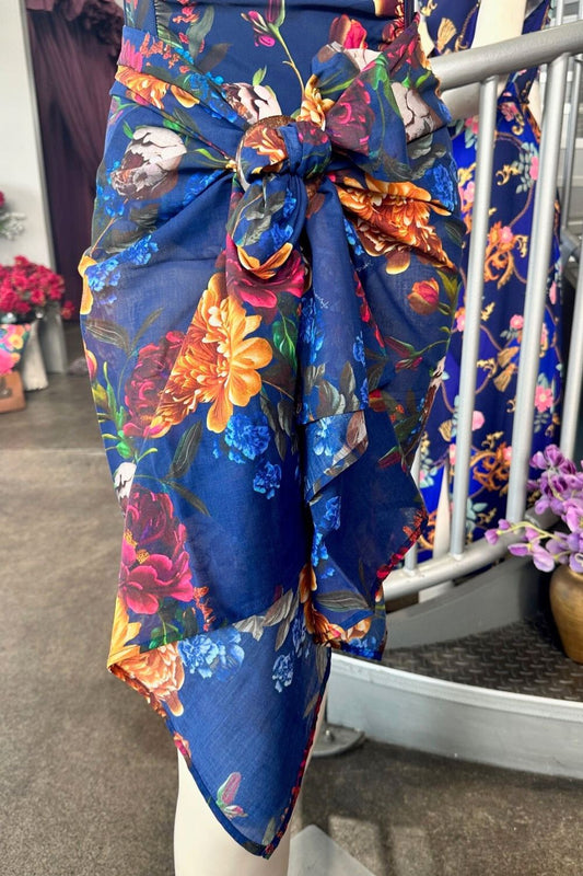 Swim Wrap Scarf - Florini Blue
