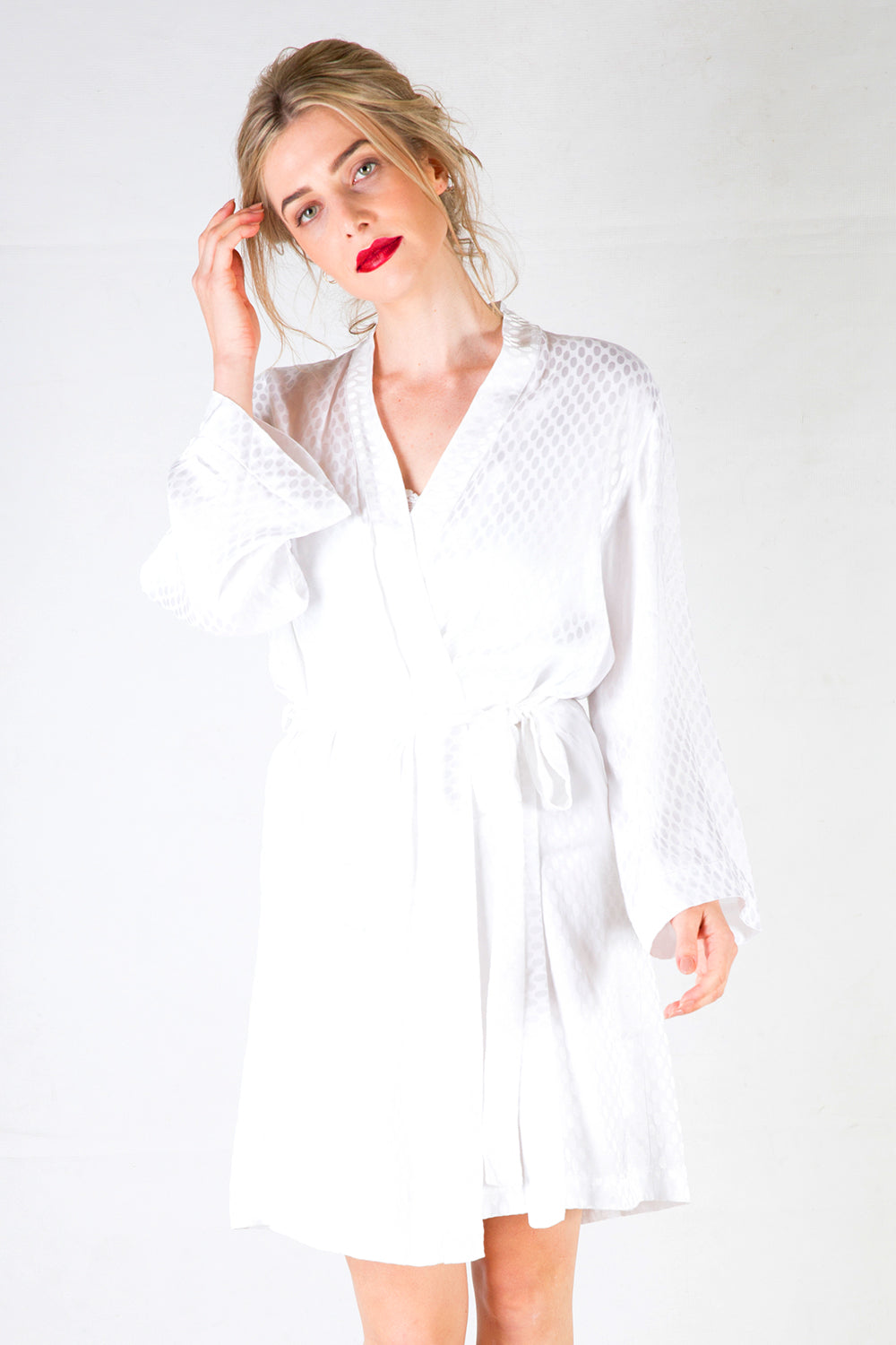 White Robe | Undergarments | Kimono sleeve | Kimono | Bridal Robe | New Zealand Fashion | Annah Stretton