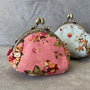 Mini Floral Coin Purse - Coral