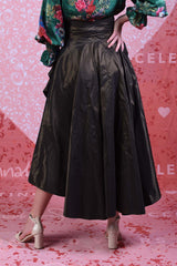 Back of Miriam Max skirt in gold by Annah Stretton