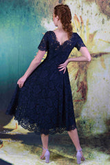 Back of the Annah Stretton Moonlight Dress in navy