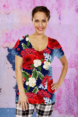 Annah Stretton Red Poinsettia Christmas T Shirts