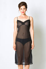 Pam Sheer Slip | Black Slip | Sheer Slip | Undergarments | Essentials | Nightwear | Annah Stretton