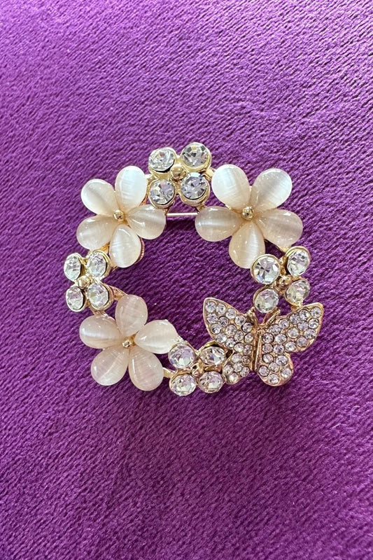 Pearl Floral Reef Brooch