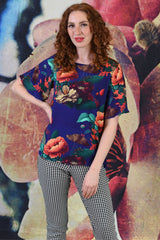 Rica Ru Top - Coral Flowers | SALE