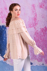 Ricci Ruffle off the shoulder top by Annah Stretton