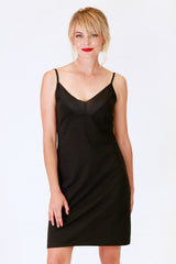 Zita Black Cotton Slip