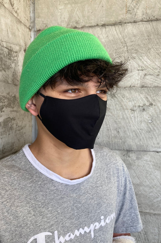 Teenage boy black face mask