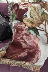 Annah stretton cotton throw rug with tassels