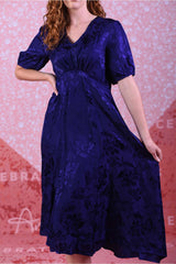 model wearing tulsa amethyst dress