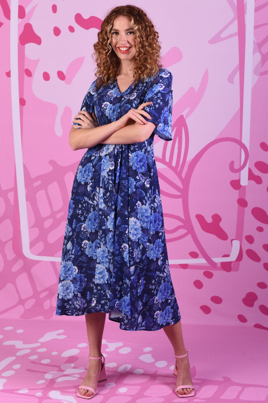 Veronica Town Dress - Hydrangea