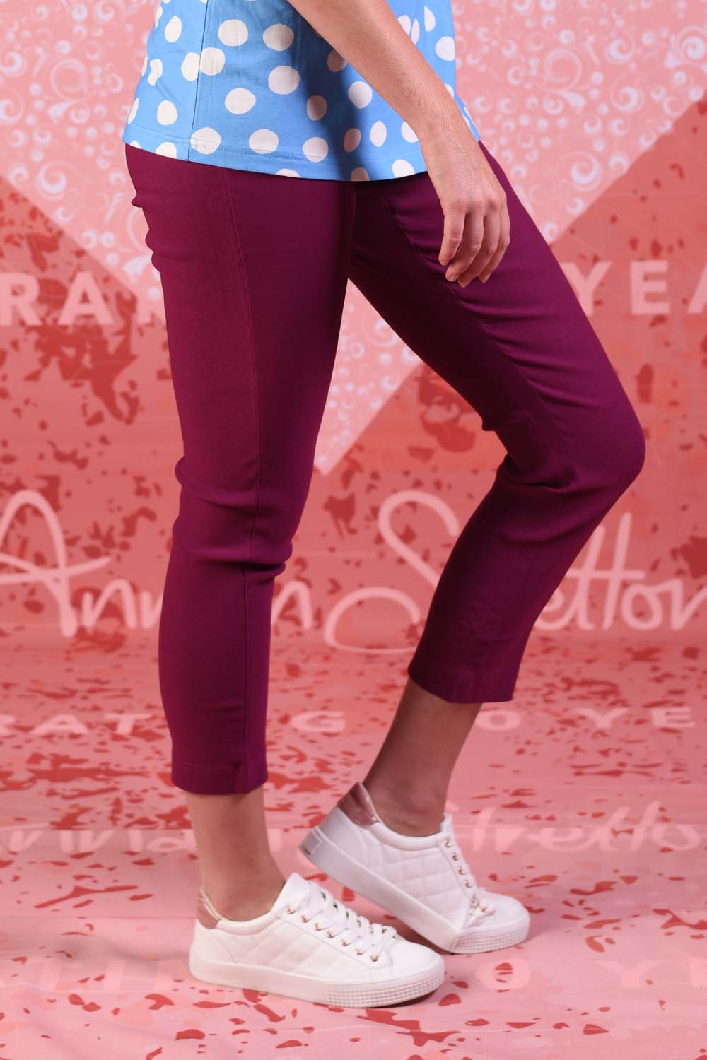 model wearing vita ava cerise pant