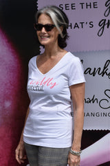Basic Quote Tee - Wildly Grateful - White - SALE