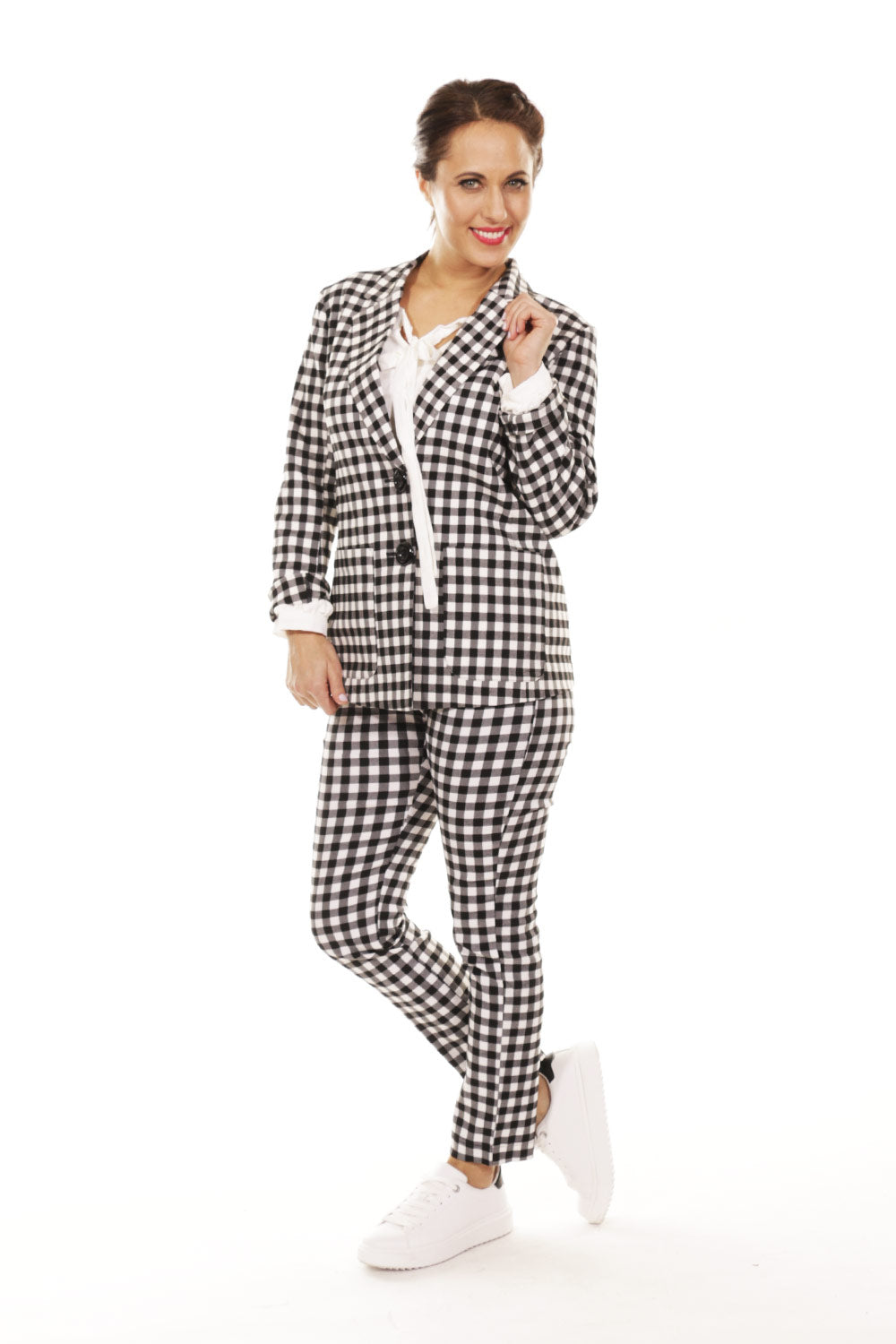 winn black and white checkered jacket, blazer style