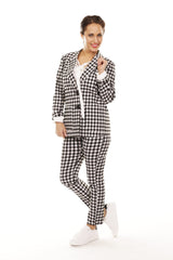 winn black and white checkered jacket, blazer style