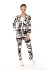 winn black and white checkered jacket, blazer style