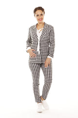 winn black and white checkered jacket, blazer style