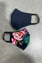Teen's Simplistic Floral & Navy Face Mask Pack - Pack of 2