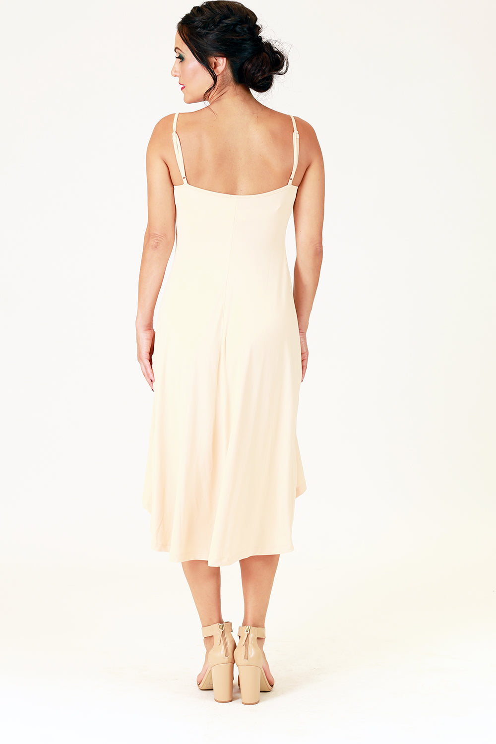 zita zara aline slip in nude, v neckline 