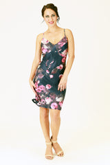 zita ze abigail slip in navy floral print