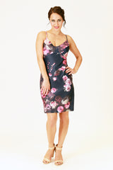 zita ze abigail slip in navy floral print
