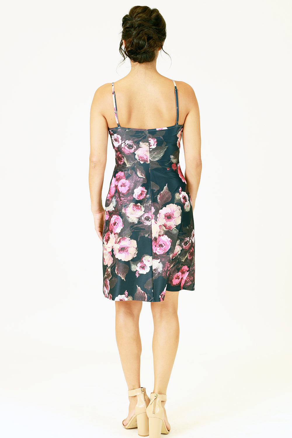 zita ze abigail slip in navy floral print
