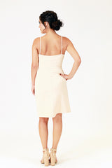 zita ze slip in nude, knee length slip, v neck line